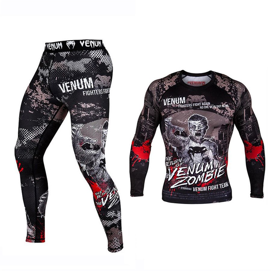 2020 Venom Mma Rashguard Compression Sport Fitness Suit Men Muay Thai ...