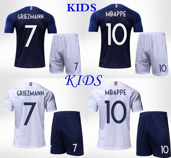 Blue French Football Team Official Kylian Mbapp/é Kids T-Shirt