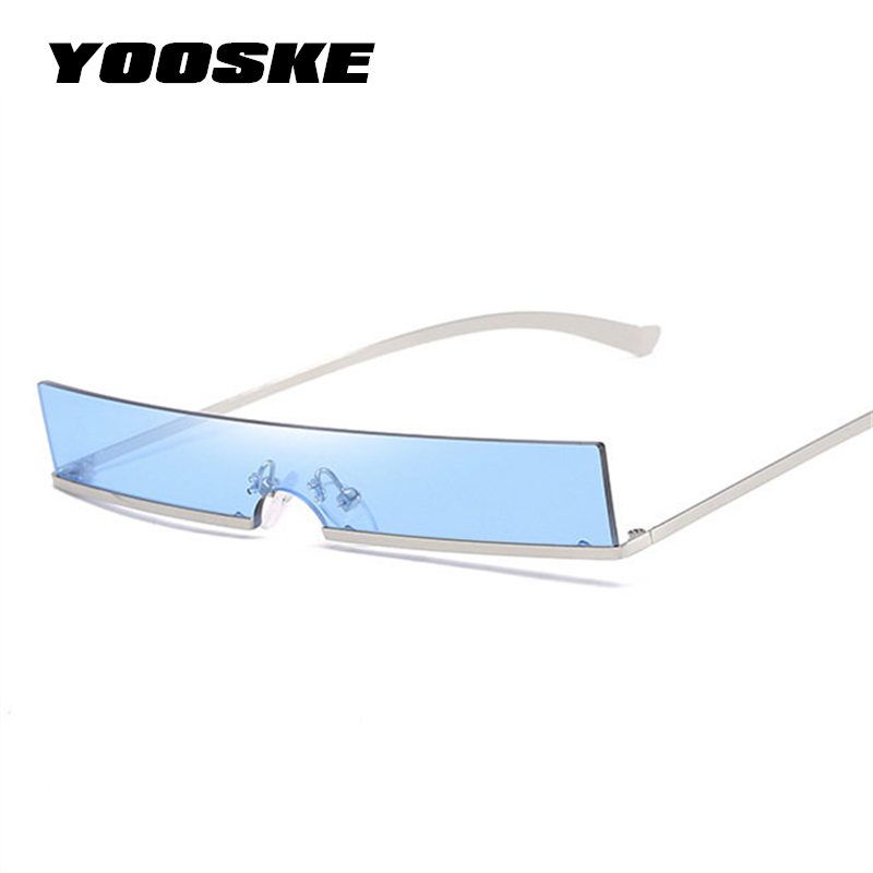 Vintage Rectangulaire Maigre Soleil Eye Carrées Tendance 90s Femme Femmes De Petite Cadre Lunettes Yooske Métal Cat qGzpSUVM
