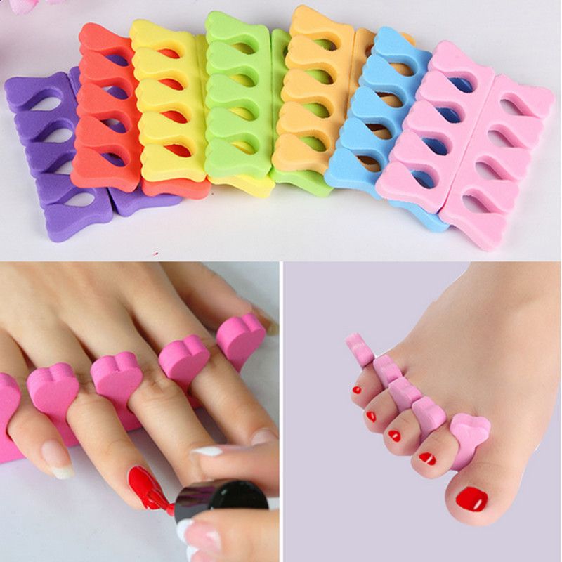 Nail Art Toes Separators Soft Sponge Finger Foots Separator Dividers Nail Art Manicure Pedicure