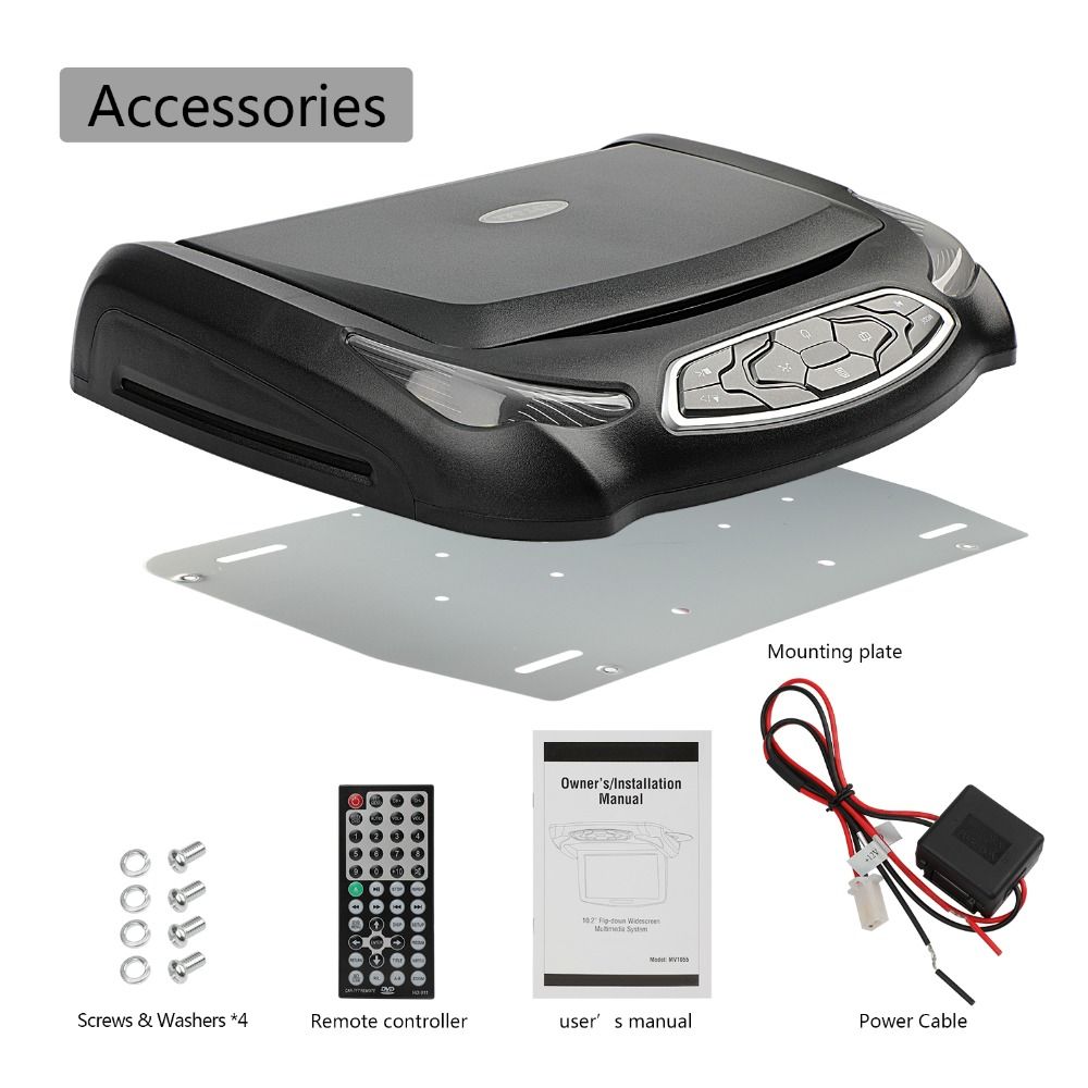 Car Dvd 10.2 Inch Car Roof Flip Down Ceiling Mount Monitor Support HD