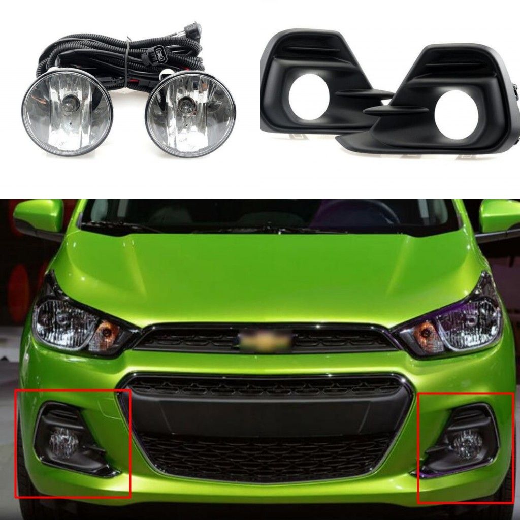 Car Fog Lights For Ch Evrolet Chevy Spark 2016 2018 Clear Front Bumper