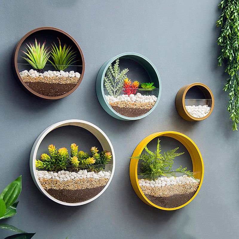 Creative Metal Iron Art Wall Vase Home Hanging Basket Decoration