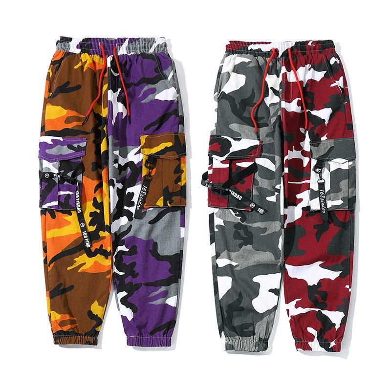 two tone cargo pants