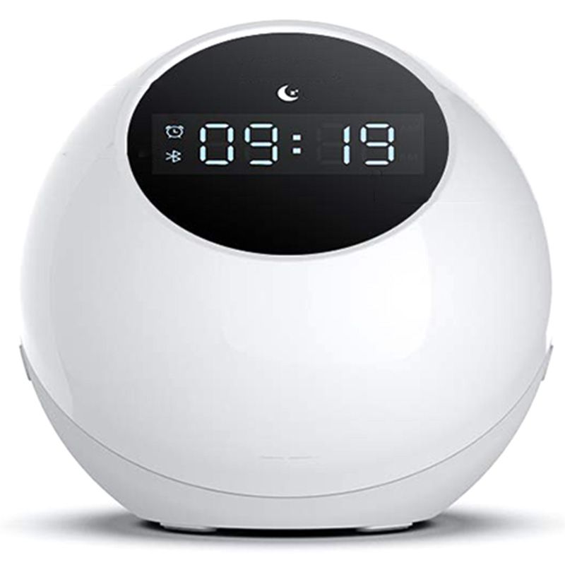2020 Wake Up Light Alarm Clock, Bluetooth Speaker Table Lamp Kids Alarm