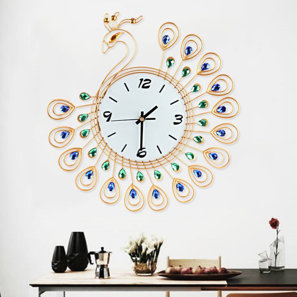 Diy Wall Clocks Luxury Large Antique Diamond Pea For Home Office Living Room Decor Unique Gift 37cm