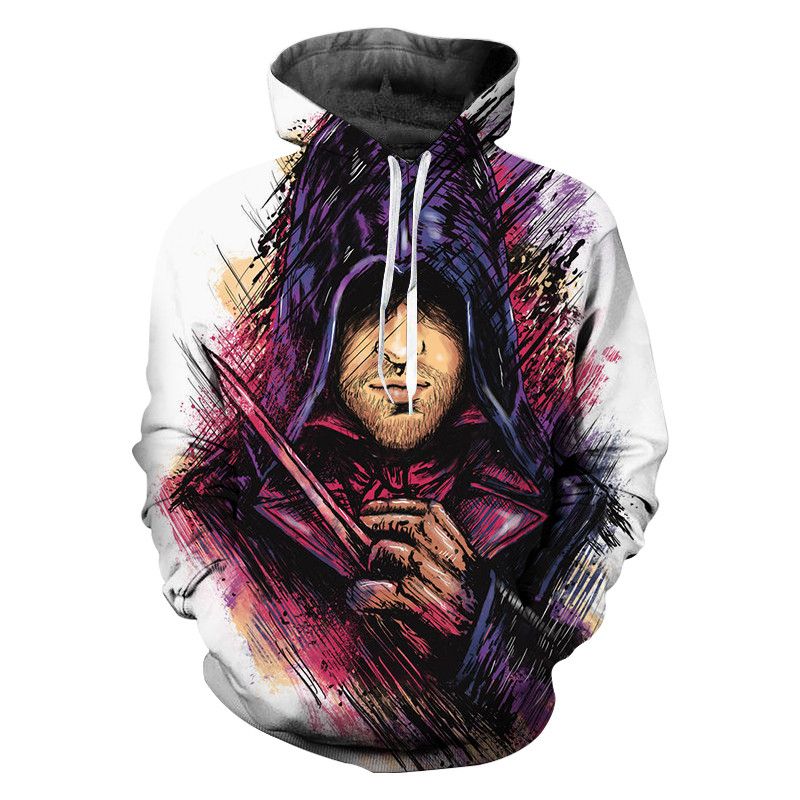 Assassins Creed Hoodies 3D Streetwear Hoody Assassin/'s Long sleeve Pullover