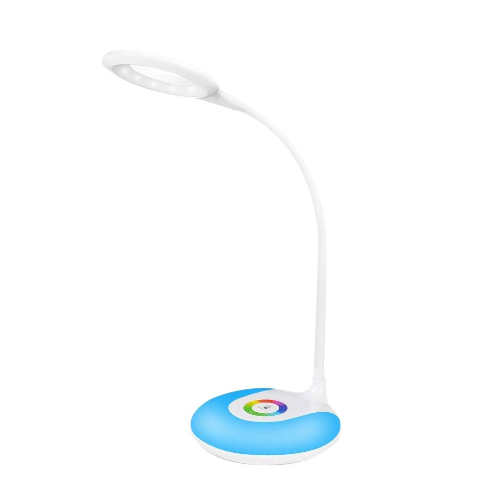 Led Desk Lamp With Flexible Gooseneck Colorful Changing Night Light 1500mah Rechargeable Eye Caring Study Reading Usb