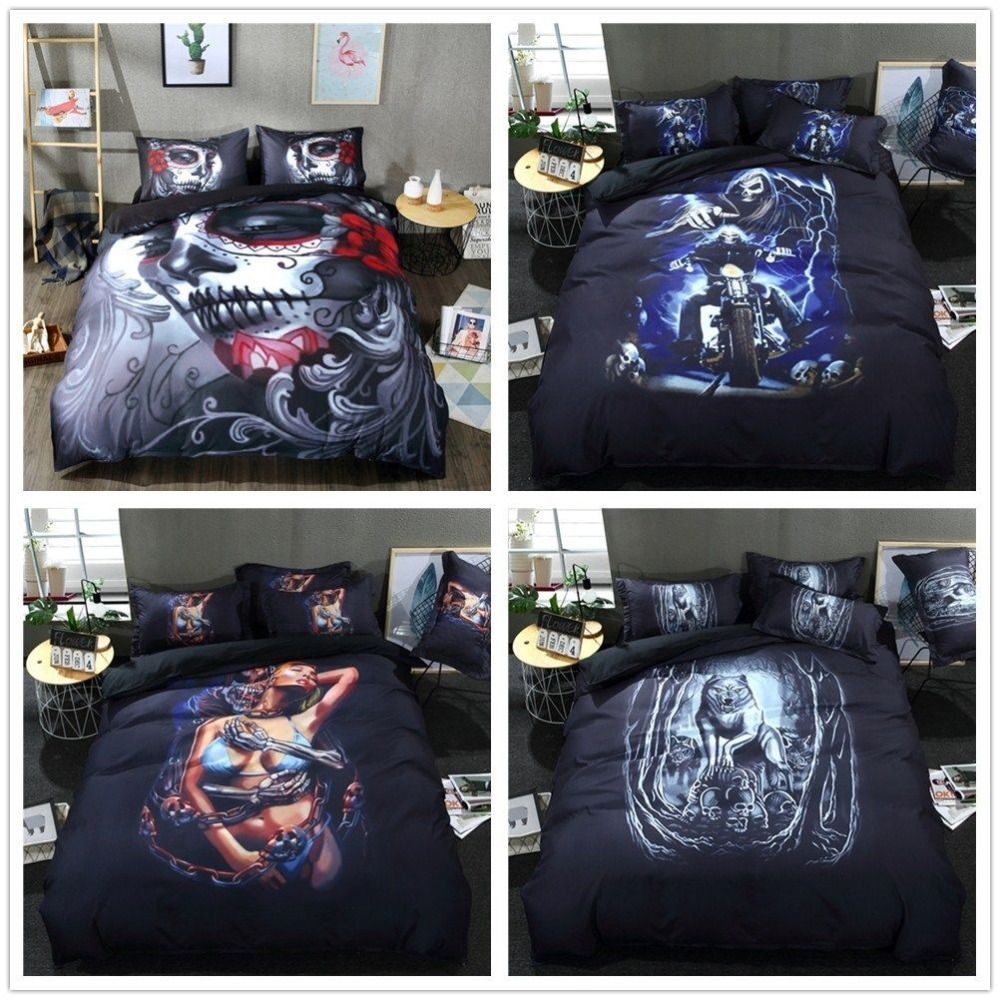 3d Skull Girl Motorcycle Duvet Cover Sets Pillowcases Quilt 3d Skull Girl Motorcycle Duvet Cover Sets Pillowcases Quilt Comforter Duvets From Hariold 74 57 Dhgate Com
