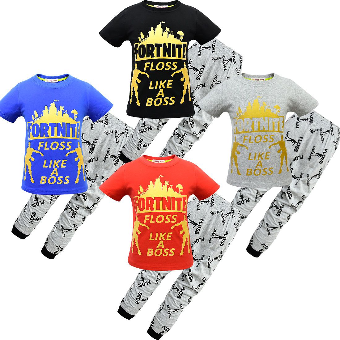 kids super cool gaming floss like a boss dance cotton fortnite pyjamas short t shirts pants boys pajamas children sleepwear clothes set one piece pajamas - super cool fortnite images
