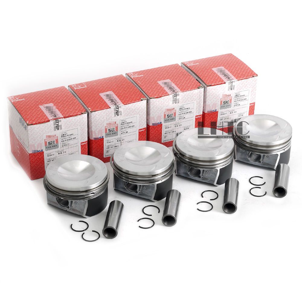 4x Pistons & Rings 20mm / 82.5mm For VW GTI MK5 MKV Audi A3 A4 2.0 TFSI BPY BWA Replacement Auto
