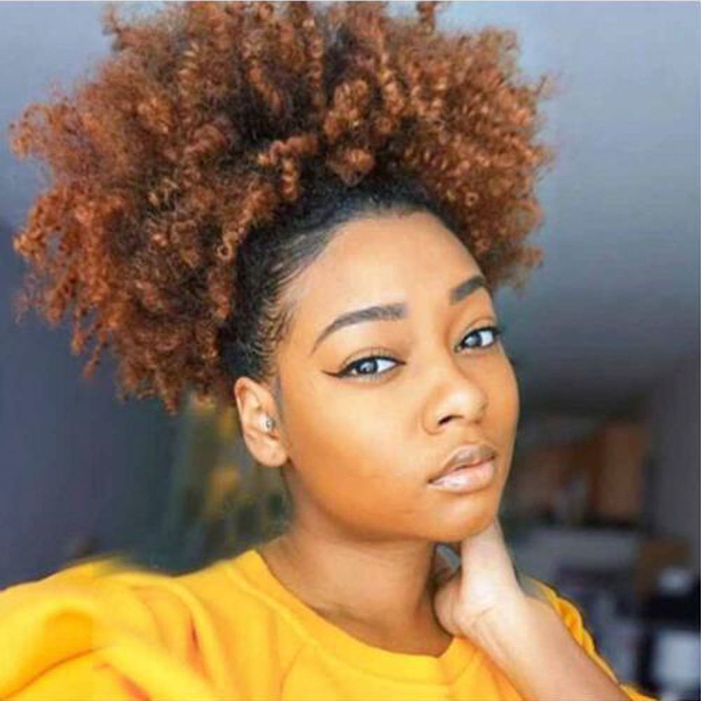 2020 Synthetic Curly Hair Ponytail African American Short Afro Kinky  2020 Synthetic Curly Hair Ponytail African American Short Afro Kinky