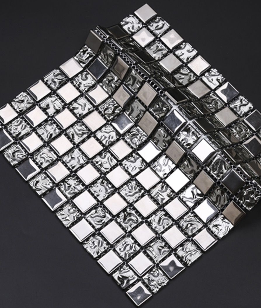 Electroplated Silver Glass Mosaic Tiles Backsplash Kitchen Cgmt1906 Bathroom Shower Wall Tile