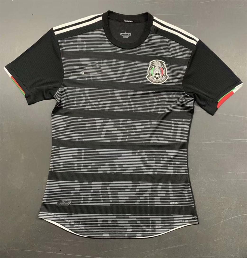 2019 Player Version Mexico Black Soccer Jersey 2019 Mexico CHICHARITO