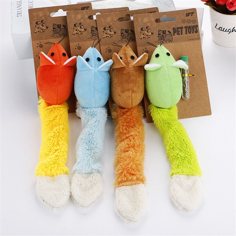 2020 Catnip Plush Cat Toy Soft Solid Interactive Mice Mouse Toys For