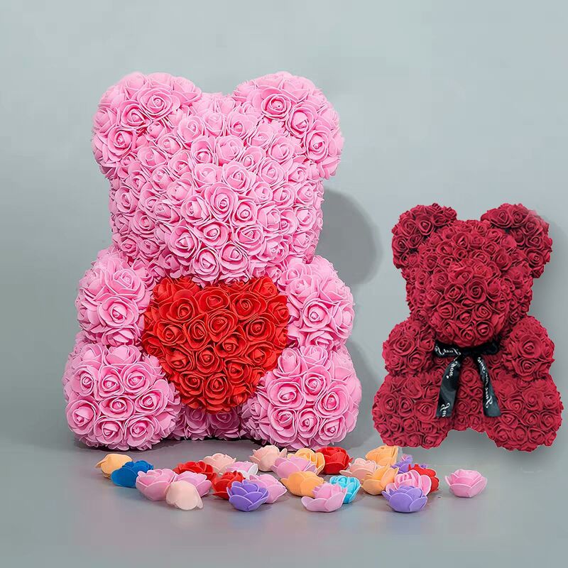 styrofoam rose bear