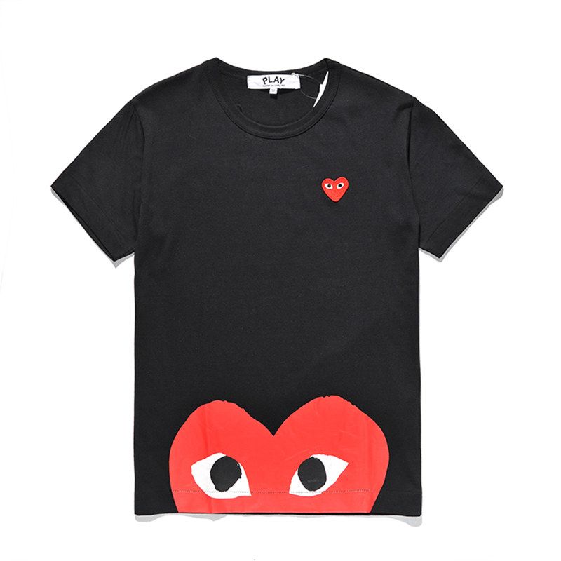 CDG Tee Mens Designers T Shirts Commes Cotton Printed Heart Sport Tee