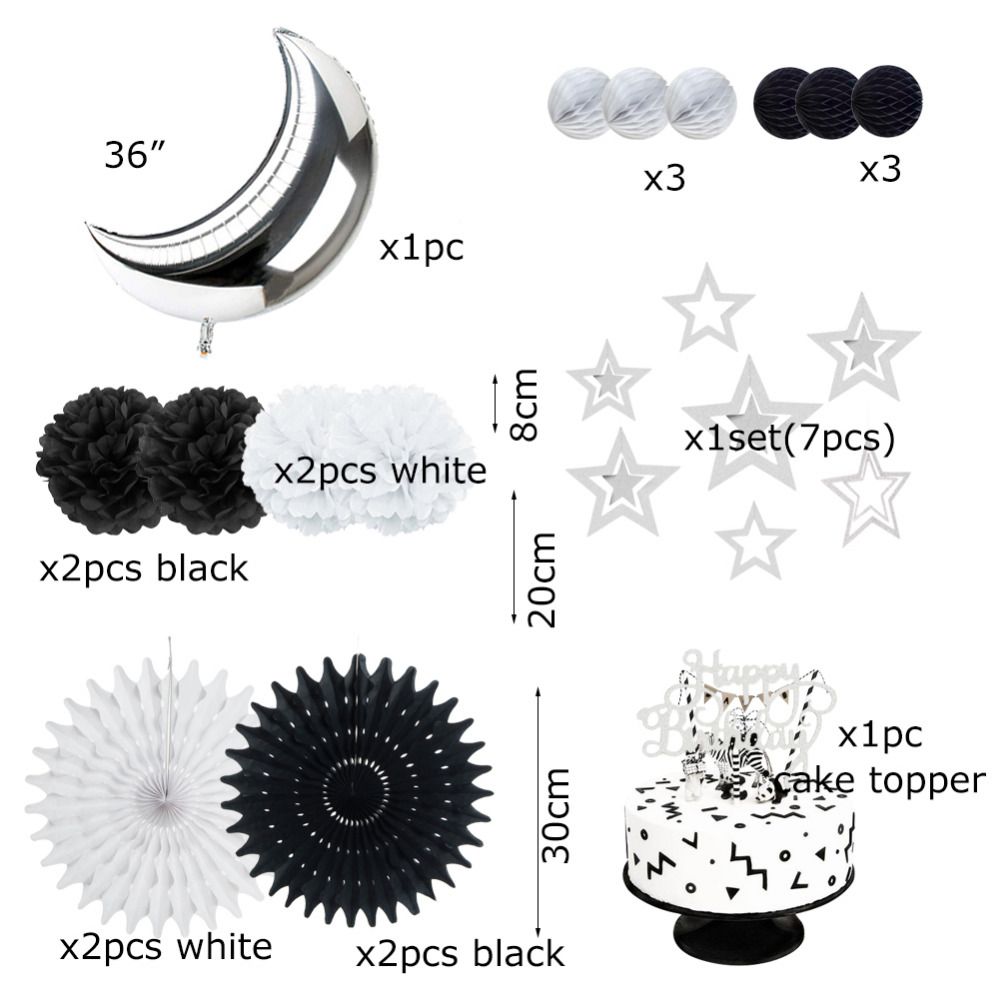 Compre Monocromatico Safari 1o Aniversario Festa Decoracao Kit Preto Branco Baloes De Marmore Bolo De Lua De Prata Topper Tema Tema Do Chuveiro Do Bebe De Totwo9 110 7 Pt Dhgate Com