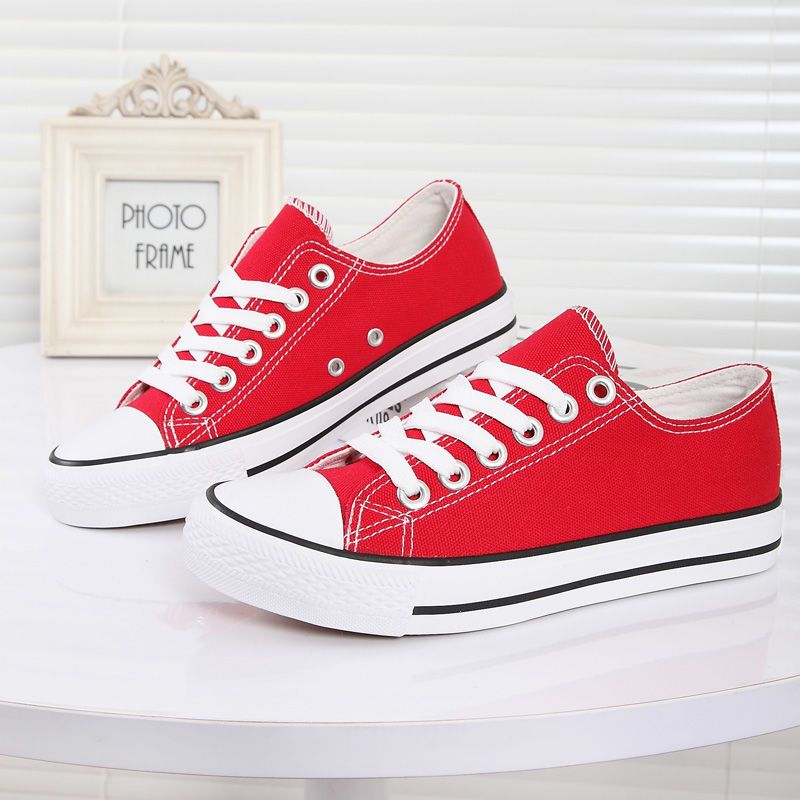 White Canvas Shoes Spring Summer Comfortable Casual Shoes Women Canvas ...