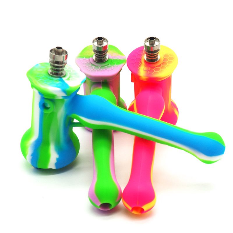 Wholesale Hot Silicone Hammer Bubbler Percolator Bubbler Water Pipe