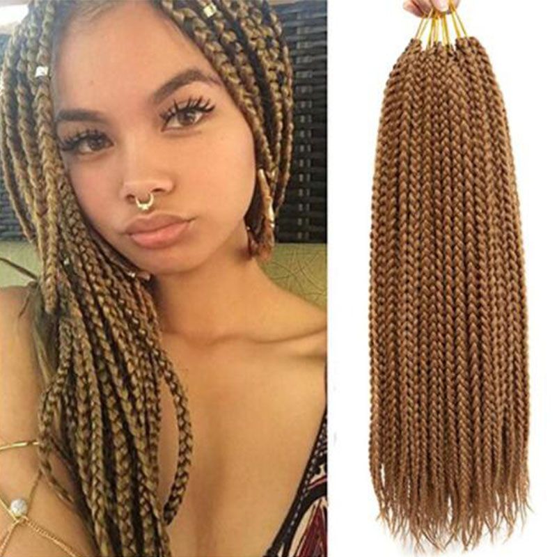 3 Packs 14 18 22 Box Braids Crochet Hair Synthetic Hair Extensions Twist Crochet Braids Hairstyles Kanekalon Braiding Long Dreadlocks 27