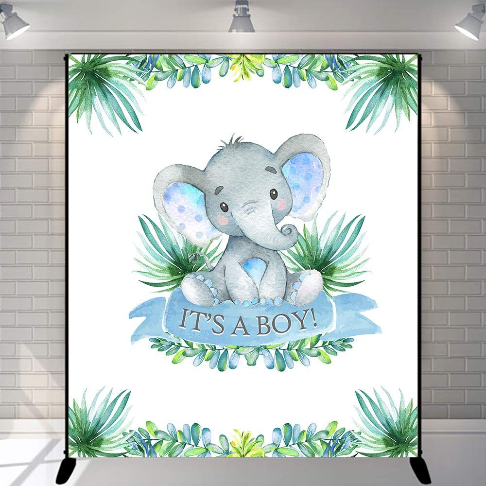 2021 Elephant Baby Shower Backdrop It'S A Boy Peanut Baby Shower