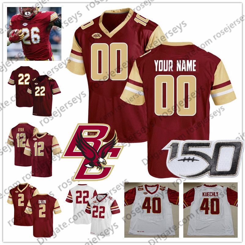 2021 Custom Boston College 2019 Football Any Name Number Red White 13