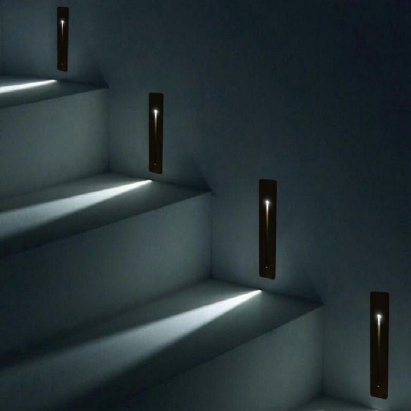 2021 Recessed 3W LED Stair Light Rectangle AC100 240V Indoor Led Wall