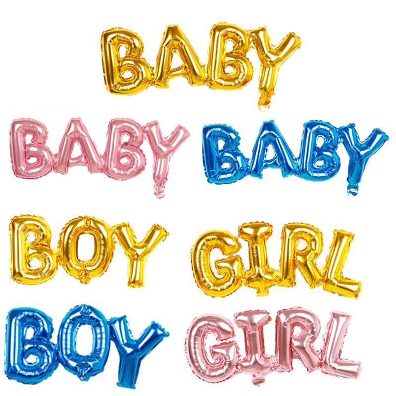 63x28cm Boy Girls Link Letters Aluminum Foil Balloons Inflatable