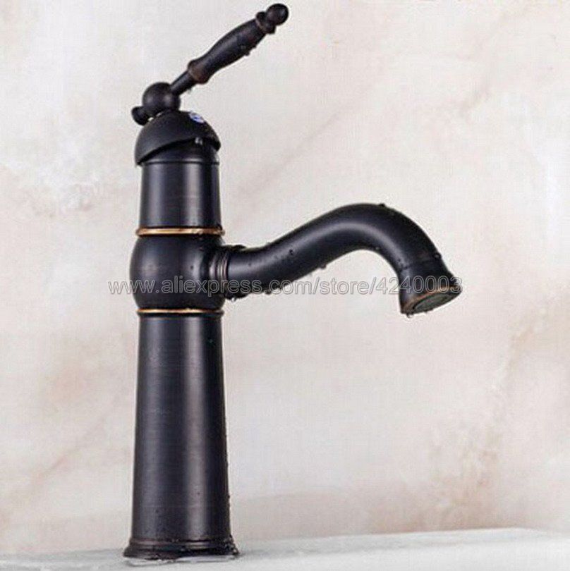 2019 Oil Rubbed Bronze Single Hole Handle Bathroom Basin Faucet