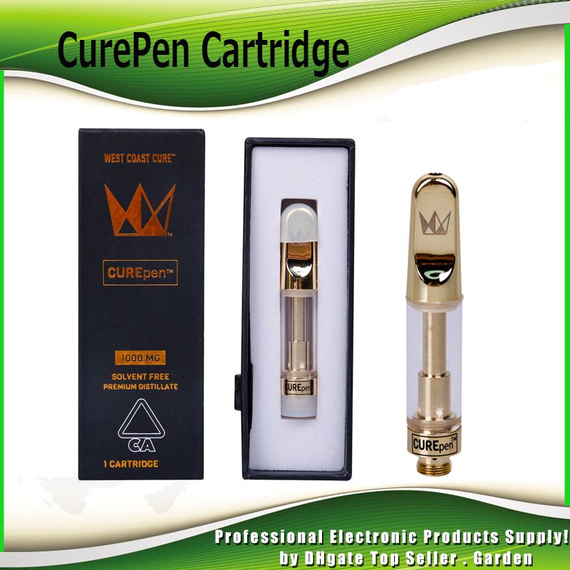 CUREpen Cartridge TH210 Th205 Carts 0.8ml 1.0ml Ceramic Coil Tank Gold