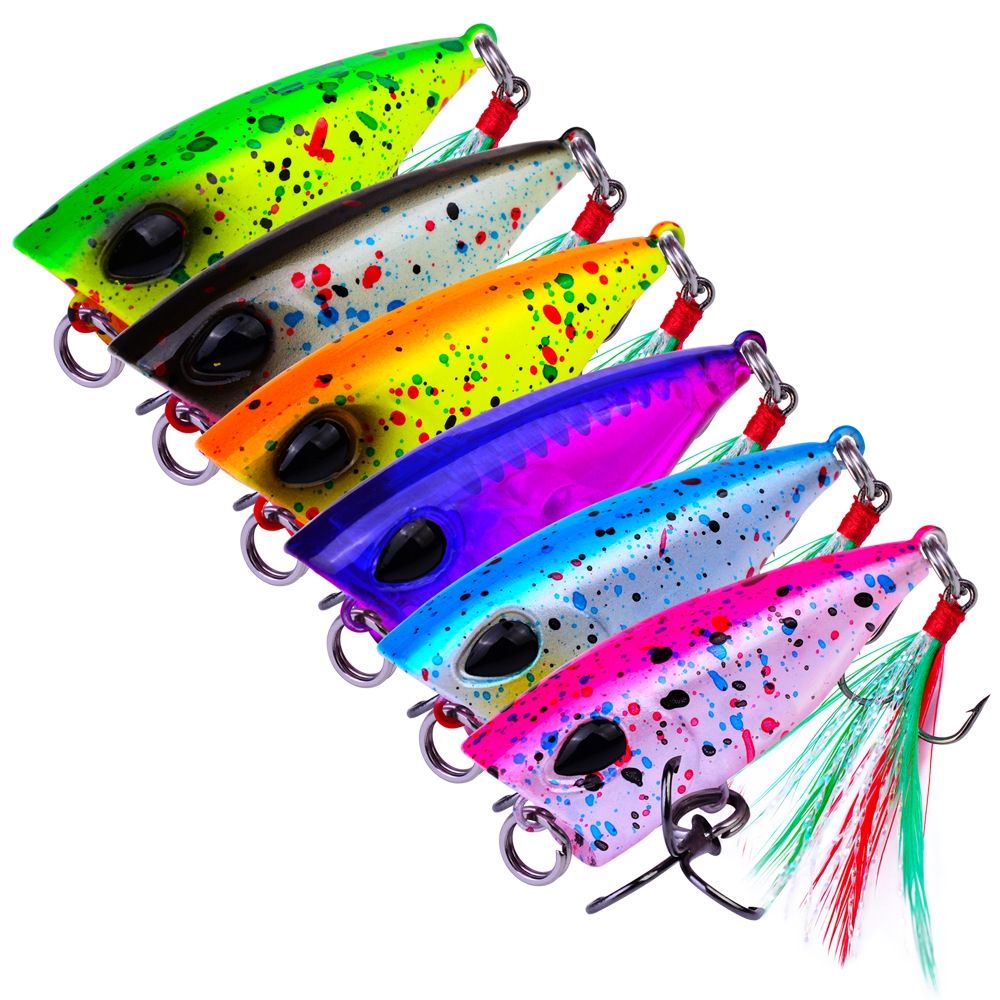 2021 In 1lot Mini Popper Trout Lures 4.3cm 4g Ultralight Fishing Lure