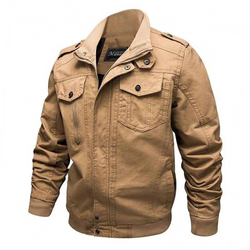 Gothic Plus Size Men Army Green Jacket Long Sleeve 2018 Stand Collar Casual Black Goth Fashion