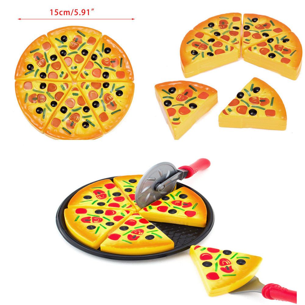 2021 Pizza Toy Kids Pretend Play Fake Food Party Cooking Cutting