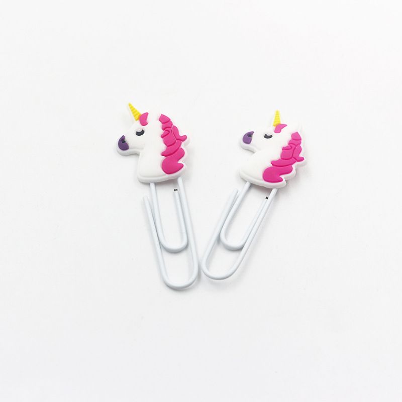 rainbow unicornio gift bookmark cute kawaii book markers paper clip