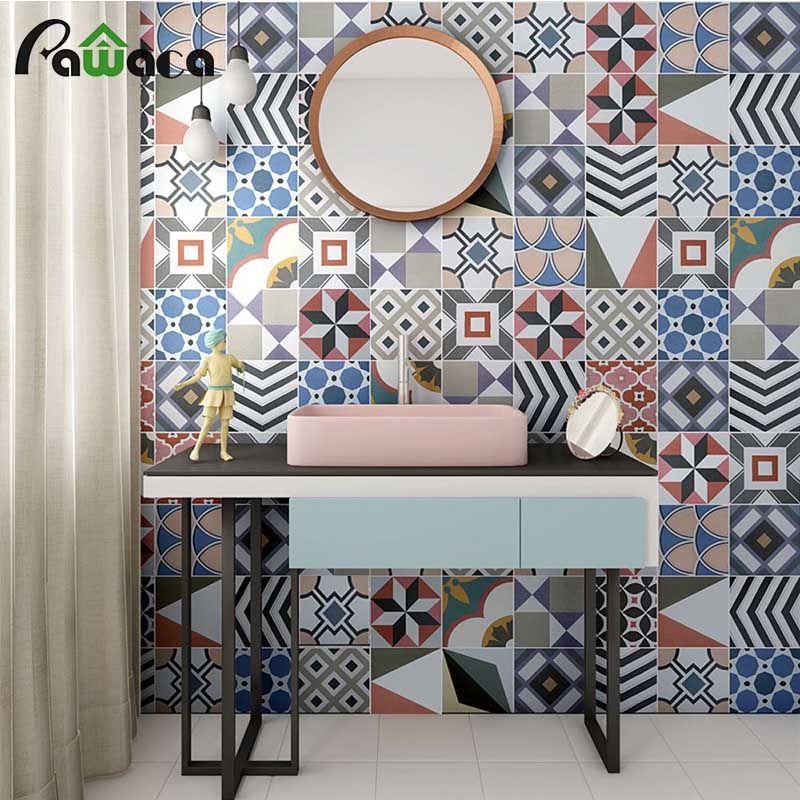 Arabic Style Mosaic Tile Stickers For Living Room Kitchen Retro 3d Waterproof Mural Decal Bathroom Decor Diy Adhesive Wallpaper Sturdy Construction Electronic Components & Supplies