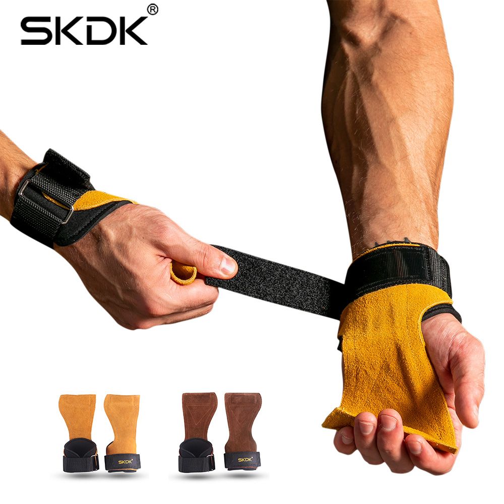 2019 Gym Gloves Cowhide Hand Grips Gymnastics Gloves Grips Anti Skid