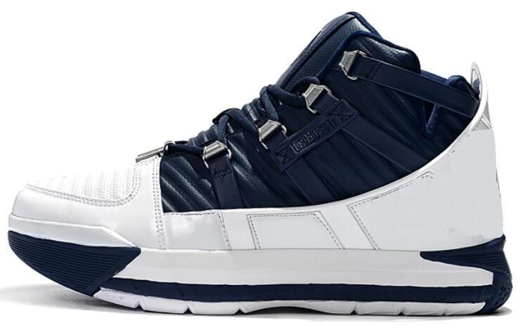 New Arrival 23 Lebron Zoom III 3 Home SuperBron Mens Basketball Shoes High quality White Blue Red Black Lebron 3s Sports Sneakers US7,12 01