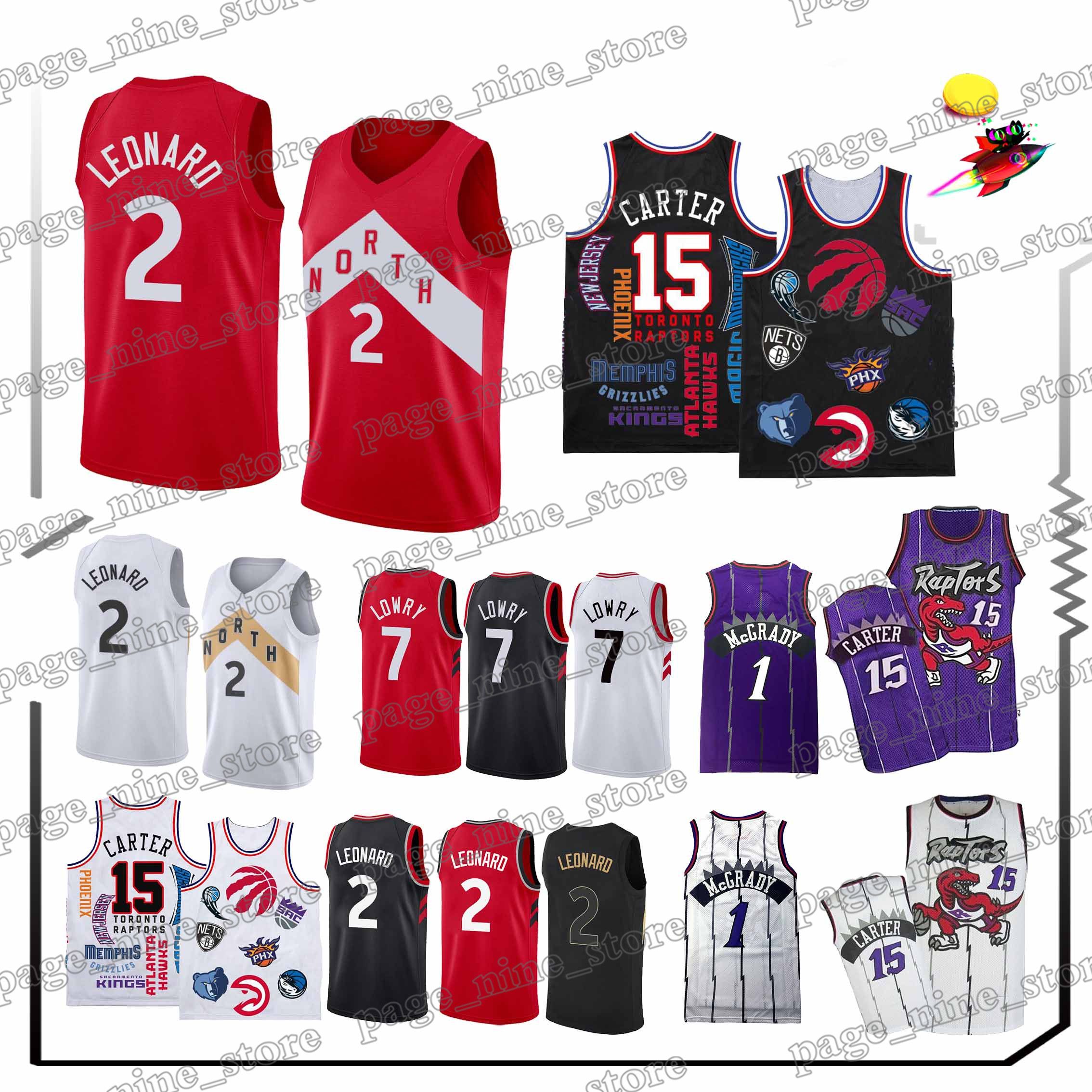 Sup Joint Design 15 Carter 2 Leonard 7 Lowry 1 McGrady Retro Jersey