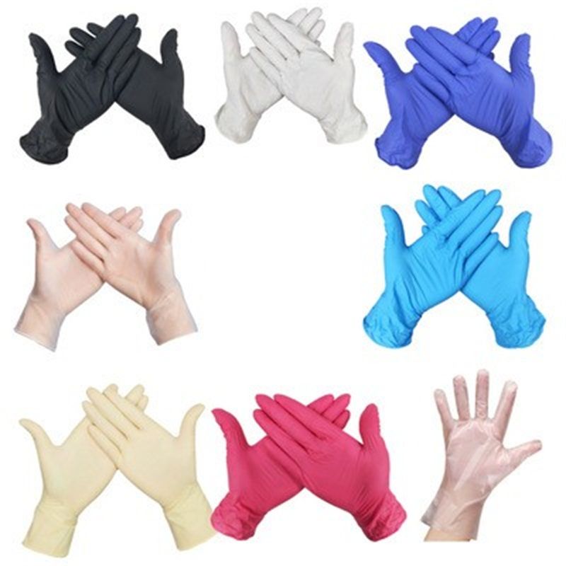 2020 Disposable Protective Gloves Multi Color Latex Gauntlets Dishwashing Kitchen Work Gloves