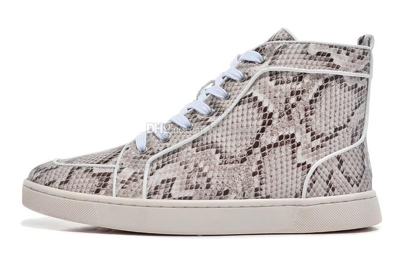 high top snakeskin sneakers