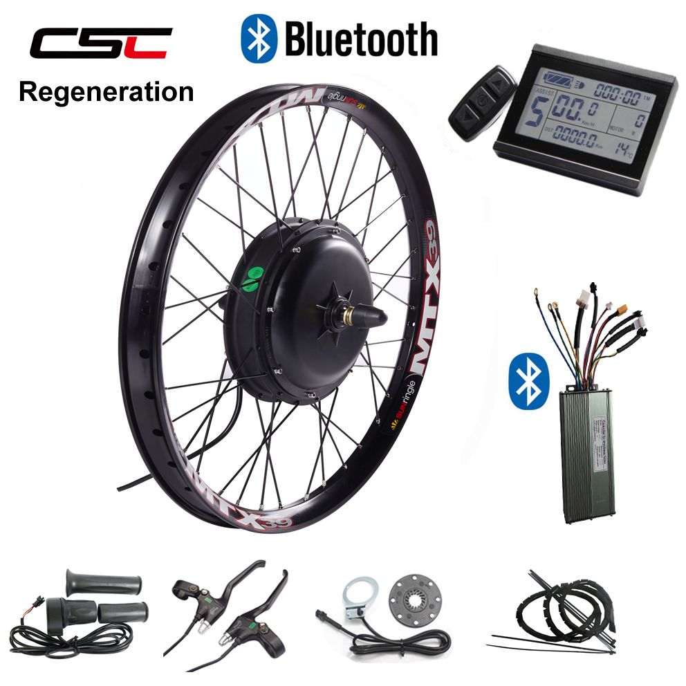 2021 48V 1000W Ebike Conversion Kit Regenerative Braking Bluetooth