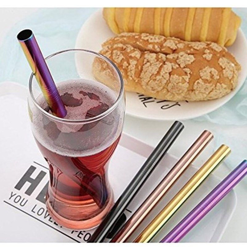 Bend Home /& Kitchen Filter Barware Bar Tool Metal Straw Drinking Straws