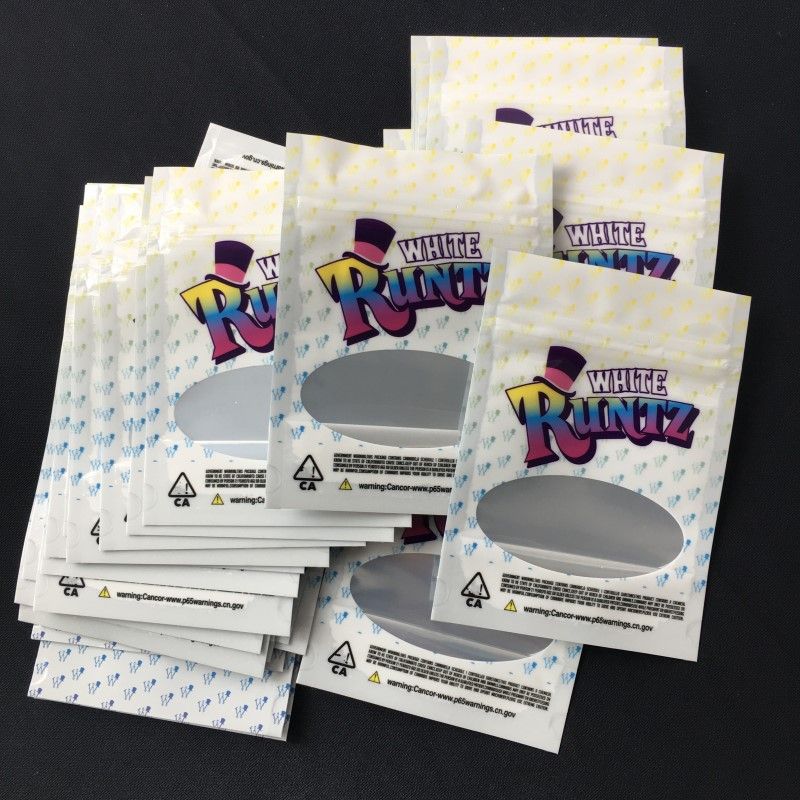 2021 White Runtz 3.5g Bags White Style Runtz Mylar Childproof Bags