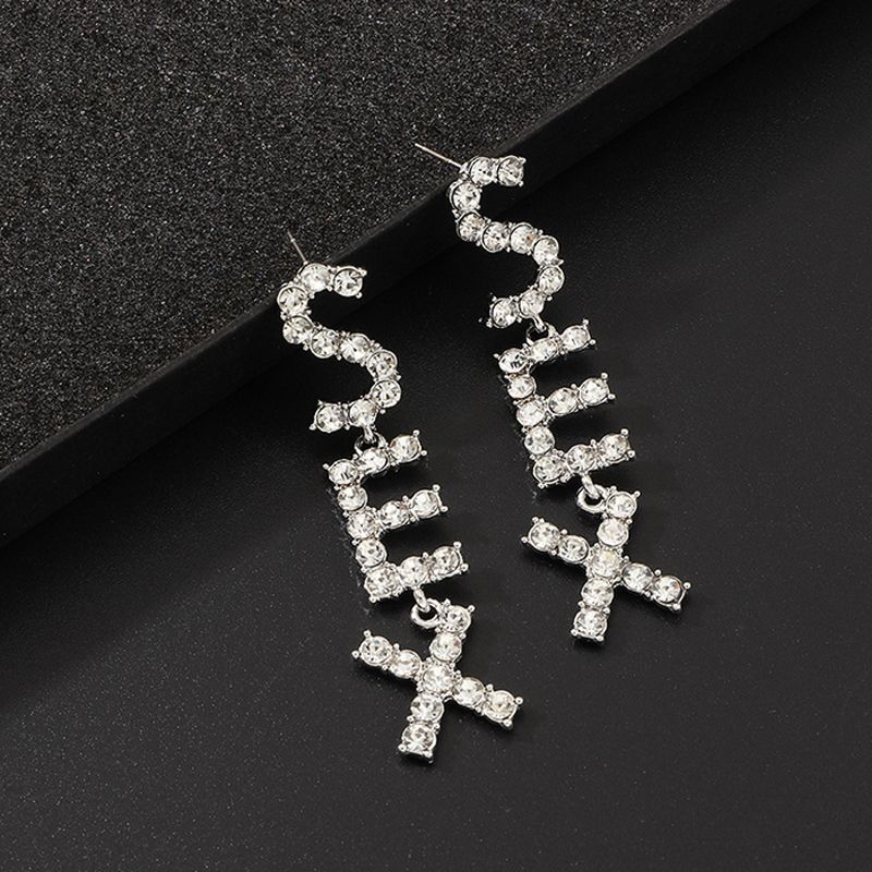 Compre Bling Bling Strass CartaO Brinco Mulheres Carta Compre Bling Bling Strass CartaO Brinco Mulheres Carta