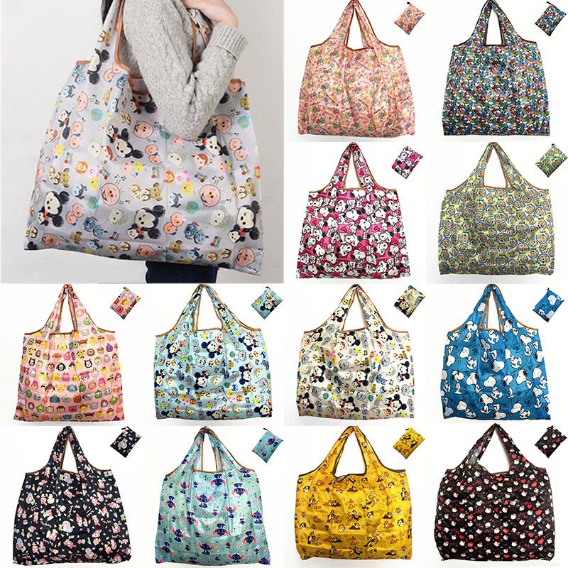 Waterproof Nylon Foldable Shopping Bags Reusable Grocery Bag Eco ...