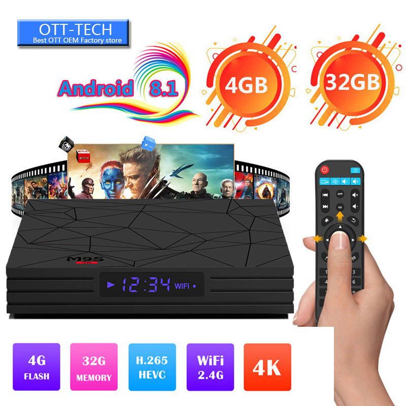 2019 4GB Smart TV Box Android 8 1 Rockchip RK3328 Quad Core Mini PC Wifi M9S Y2 4GB 32GB Set Top Box Wifi 4K HDR Media Player USB 3 0
