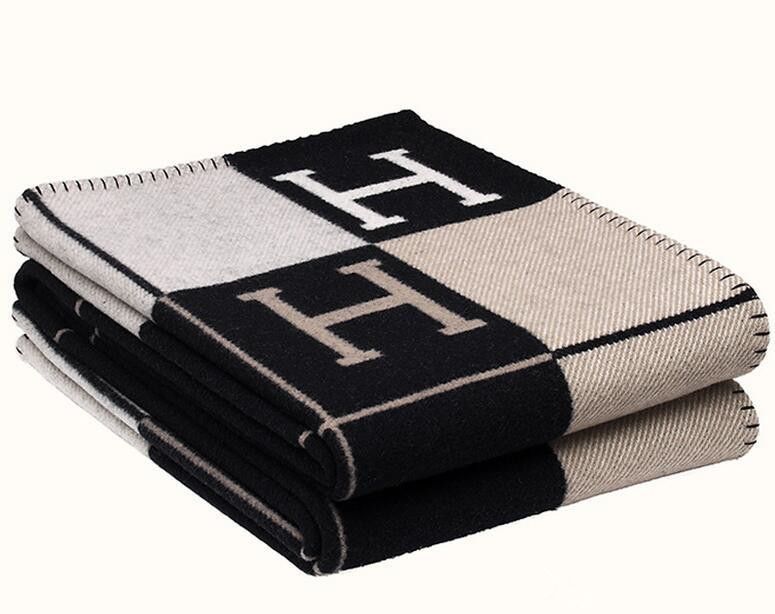 New Signature H Blanket Home Travel Winter Cashmere Scarf Shawl Warm