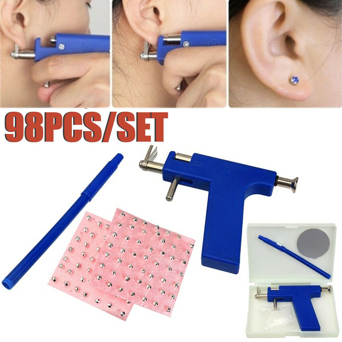 Wholesale Professional Ear Body Nose Piercing Gun Machine Tool Kit Set