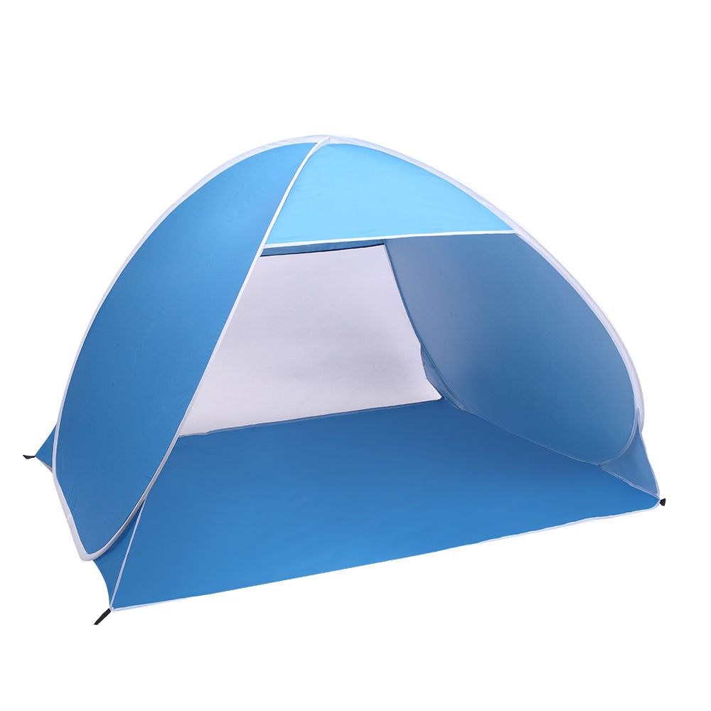 2 3 Person Beach Tent Pop Up Sun Shelter Tent Big Automatic Sun Umbrella 2 3 Person Fishing Beach Shelter Blue